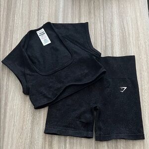 Gymshark Adapt Fleck × Whitney Workout Set in Black/Smokey Grey